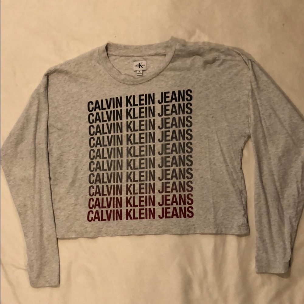 Calvin Klein long sleeve skimmer top